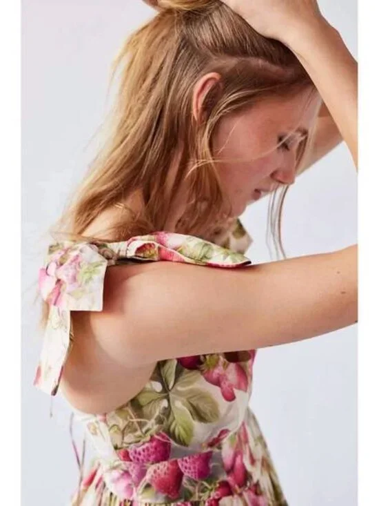 NEW SELKIE strawberry cream dress in pink - Picture 2 of 5